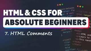 HTML CSS for Absolute Beginners HTML Comments