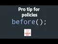 Laravel advanced clean code for policies using before method