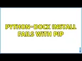 python-docx install fails with pip