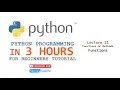 PYTHON IN 3 HOURS - Lecture 11