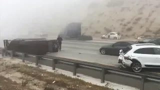 Cajon Pass At least 17 people injured in multi-vehicle crash on SB 15 Freeway I ABC7