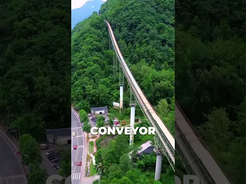 This Giant Dragon-Like Conveyor Runs Through the Mountains! 🤯 #shorts