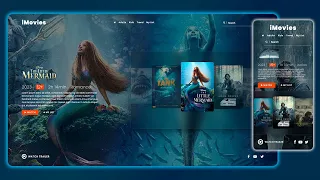 Creating an Animated Responsive Movie Website Landing Page HTML CSS javaScript Carousel