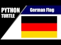 Python Turtle - Draw Germany National Flag In Python Turtle Graphics By