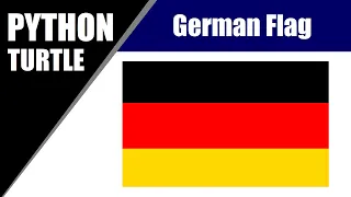 Python Turtle - Draw Germany National Flag In Python Turtle Graphics By