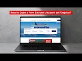 How to Open a Free Extranet Account on Kingstur