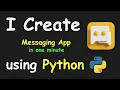 I CREATE MESSAGING APP IN 1 MIN USING PYTHON LEARN PYTHON BY BUILDING SIMPLE PROJECTS