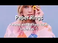 Download Lagu Paper Rings (Lower Key -1) Karaoke with Backing Vocals