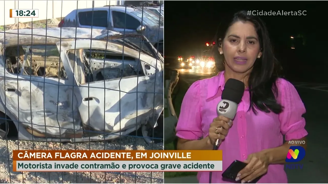 Câmera flagra grave acidente em Joinville