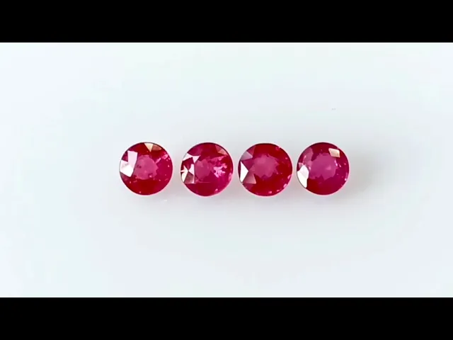 Round Pastel Red Ruby
