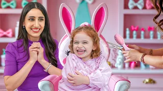 قصت شعرها ل اول مرة بكيت 