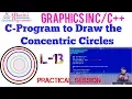 C Program to Draw Concentric Circles in graphics how to draw Concentric Circles in graphics of C