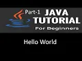 How to write Hello world program in java Java tutorial for beginners part 1