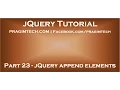 jQuery append elements