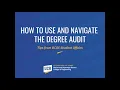 How to Use and Navigate the Degree Audit