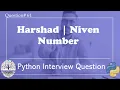Python Harshad or Niven Number Python Interview Questions DE Interview Questions Data Science
