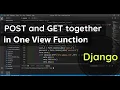Using both POST and GET Method in one view function in Django