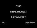 Cs50 Final Project E-Commerce
