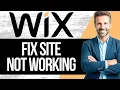 How To Fix Wix Website Not Working