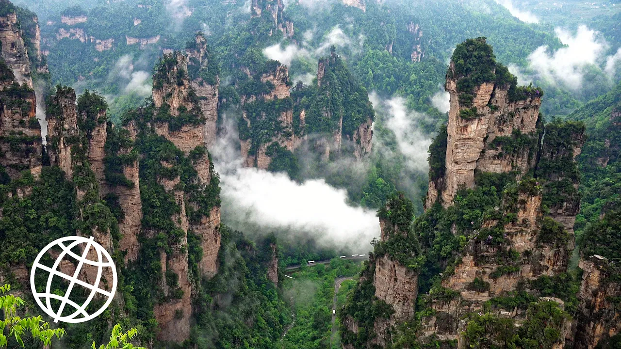 "Avatar" Mountain & Wulingyuan Scenic Area, Zhangjiajie, China in 4K Ultra HD