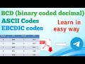 BCD ASCII and EBCDIC code