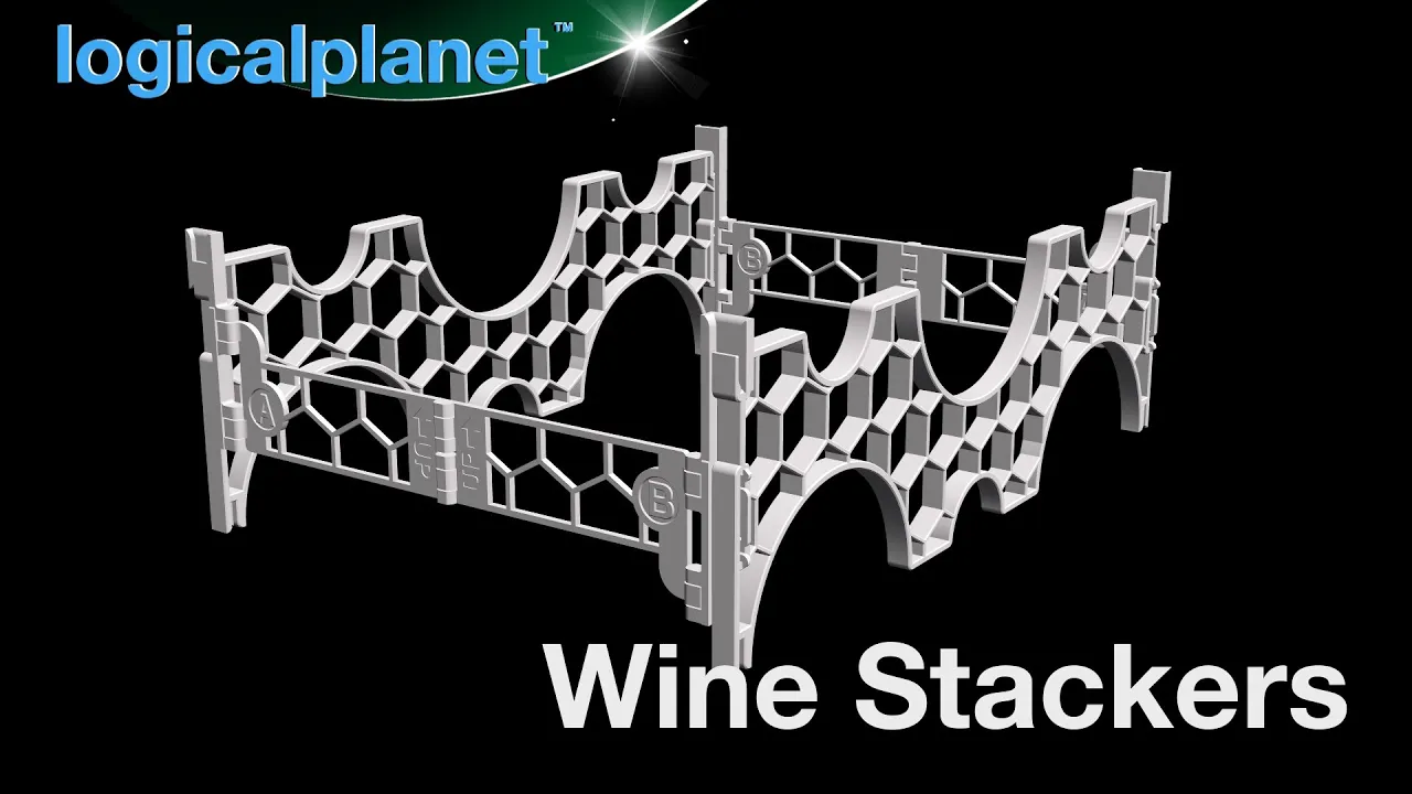 Wine Stackers, 2-Bottle per Layer Version
