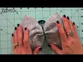 How to make a Full Rhinestone Cheer Bow with Glitter HTV - No Sewing