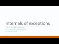 Internals of Exceptions - Adam Furmanek