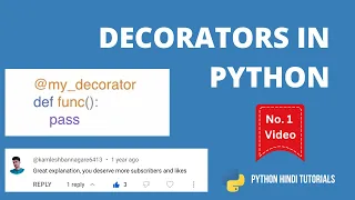 HINDI Decorators In Python explained in details Python Hindi Tutorials
