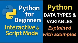 Python for Beginners Variables Data Types Keywords Class 6 7 Hindi English Explanation