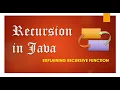 Recursion in Java Introduction to Recursion ISC Syllabus