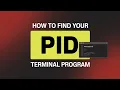 How to Find the Process ID PID of a Running Terminal Program in GUIDE