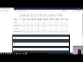 Php sessions used for grading system