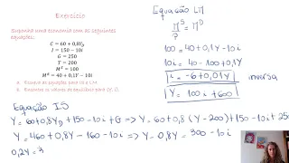 Exercício IS LM: resolução
