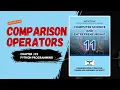Comparison Operators Chapter 2 - Python Programming Class 11 PTB Lecture 6