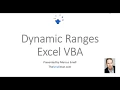 Dynamic Ranges with VBA