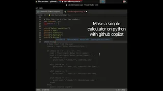 Make a simple calculator on python with github copilot