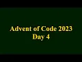 Advent of Code 2023 - Day 4