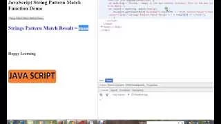 STRINGS MATCH METHOD IN JAVASCRIPT DEMO