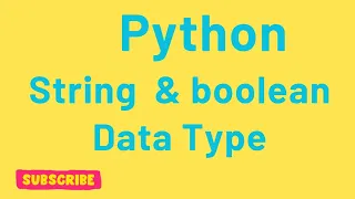 Python String and Boolean Data Types Explained Python for Beginners