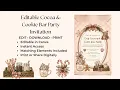 Cozy Cocoa Bar Party Invitation Editable Canva Christmas Invitation Template Etsy Digital Invite