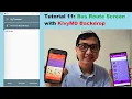 Kivy Mobile App New Bus Route Screen with Backdrop
