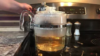 Making Coffee in Pyrex Percolator