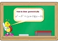 how to show geometrically that a 2 - b 2 a b a-b