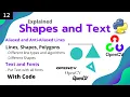 OPENCV-PYTHON Lines Shapes Polygons Text Aliasing in OpenCV Figure and text in opencv