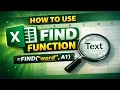 How to use the FIND function in Excel