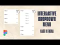 Filter Menu interactive in figma Beginners tutorial