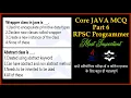 Core JAVA MCQ Part 6 RPSC Programmer Competition