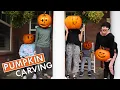 TikTok Pumpkin Head Photoshoot Carving Halloween Pumpkins