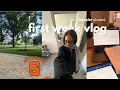 first week at Syracuse University as a transfer student